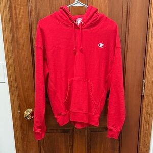 Champion Classic Red Reverse Weave Hoodie